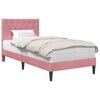 vidaXL Bedframe met hoofdeinde Roze 90 x 190 cm Fluweel