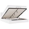 vidaXL Ottoman bed met matrassen en LED's 200x200cm kunstleer