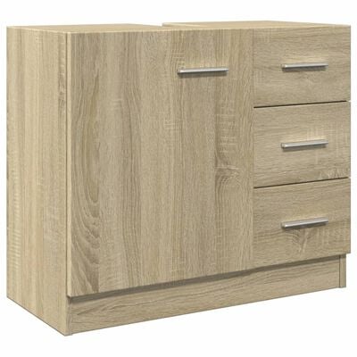 vidaXL Wastafelkast 63x30x54 cm bewerkt hout sonoma eikenkleurig