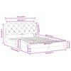 vidaXL Bedframe met LED zonder matras fluweel donkergroen 140x200 cm