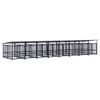vidaXL Hondenkennel met dak 15,02 m&sup2; staal