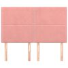 vidaXL Hoofdbord roze 144x5x118/128 cm fluweel