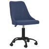 vidaXL Eetkamerstoelen draaibaar 4 st stof blauw