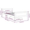 vidaXL Bedframe met 2 lades massief grenenhout wit 90x200 cm