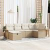 vidaXL Tuin Sofa Set met kussen met opslag 6 pcs Poly riet