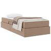vidaXL Opslag bed met matras met matras 2 pcs Cappuccino Leer