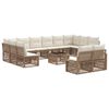 vidaXL Tuinbankenset 13 pcs Beige poly rattan