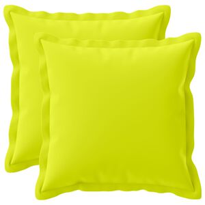 vidaXL Kussensloop 2 st HOUTEN Helder groen 30 x 30 cm Polyester
