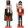 vidaXL Kerstnotenkraker TURKU 2 st Rood en Zwart 38 cm