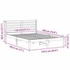 vidaXL Bedframe met hoofdeinde Wit 120 x 190 cm Massief grenenhout
