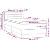 vidaXL Boxspring met matras fluweel zwart 80x210 cm