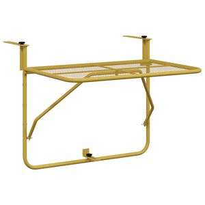 vidaXL Balkontafel 60x40 cm staal goudkleurig
