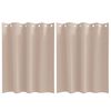 vidaXL Zwart-out Gordijnen met Ringen 2 pcs Taupe 140 x 140 cm