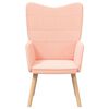 vidaXL Fauteuil Roze 62 x 67 x 95,5 cm Sherpa Stof