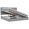vidaXL Opslag bed met matras met opslag Lichtgrijs 200 x 200 cm Stof