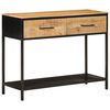 vidaXL Wandtafel 100x35x76 cm massief mangohout en ijzer