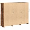 vidaXL LED Sideboard Oudhout 123 x 37 x 100 cm Bewerkt hout