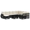 vidaXL Tuinbankenset 11 st Zwart en Cream Wit poly rattan