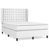 vidaXL Boxspring met matras kunstleer wit 140x200 cm