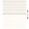 vidaXL Zebra rolgordijn 130x100 cm stofbreedte 125,9 cm marmerbeige