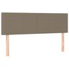 vidaXL Hoofdbord LED 144x5x78/88 cm stof taupe