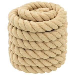 vidaXL Boottouw 3 mm 25 m Naturel