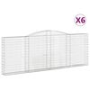 vidaXL Schanskorven 6 st gewelfd 400x30x140/160 cm ijzer