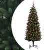 vidaXL Kunstkerstboom met Ballen 120 cm 150 LED's Warmwit PE en PVC