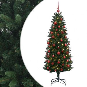 vidaXL Kunstkerstboom met Ballen 120 cm 150 LED's Warmwit PE en PVC