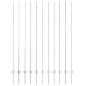 vidaXL ingegraven hekpalen 11 st zilver 200 cm Gepoedercoat staal