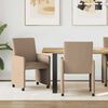 vidaXL Dining Stoelen met Wielen 2 pcs Cappuccino 57 x 66 x 94 cm