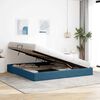 vidaXL Opslag bed met matras Donkerblauw 200 x 200 cm Fluweel