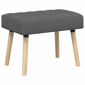 vidaXL Kanaal-geplooide bank Donkergrijs 60 x 40 x 45 cm Stof