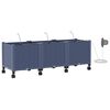 vidaXL Tuin Pot met Irrigatie en Wielen 3 st Grijs 120 x 40 x 43,5 cm