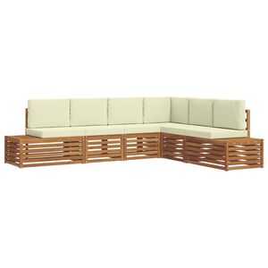 vidaXL Buiten bankenset Natuurlijk en Cr&egrave;me 273 x 213,5 x 73 cm