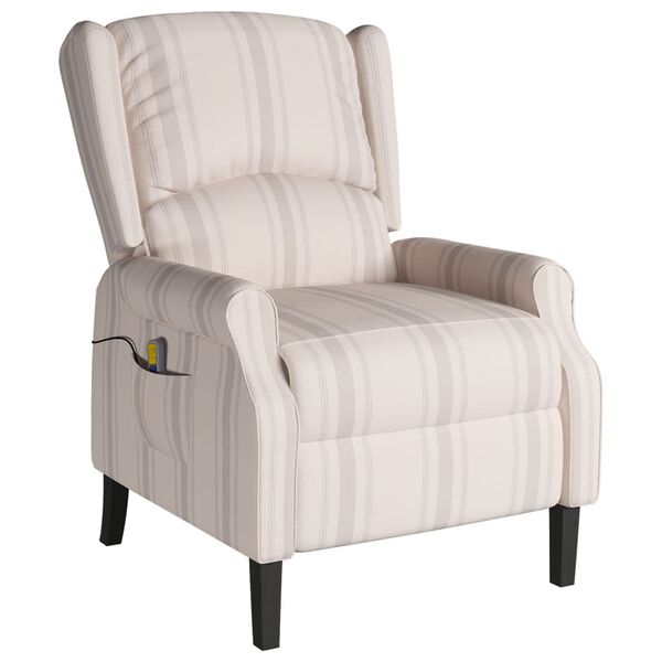 vidaXL Massagestoel verstelbaar met lijnenpatroon stof