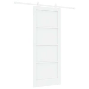 vidaXL Schuifdeur Wit 83 x 202 cm Massief grenenhout