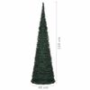 vidaXL Kerstboom with LED String Lights Groen 150 x 150 cm PVC