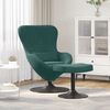 vidaXL Egg Chair met Voetsteun Donkergroen 63 x 73 x 90 cm Fluweel