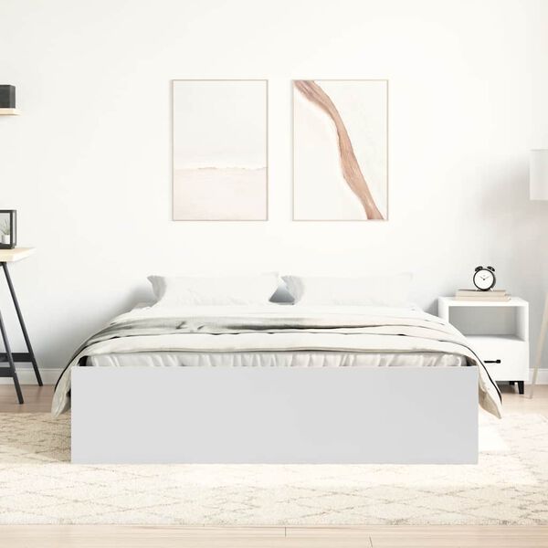 vidaXL Bedframe wit 150x200 cm King Size