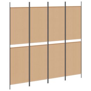 vidaXL 4-panelen kamerscherm Beige 200 x 200 cm Stof