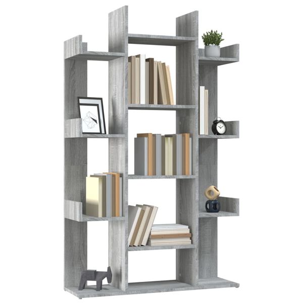 vidaXL Boekenkast 86x25,5x140 cm bewerkt hout grijs sonoma eiken
