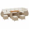 vidaXL Tuin Sofa Set 10 st 10-Aantal zitplaatsen Beige en Cr&egrave;me