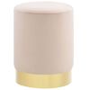 vidaXL Kruk fluweel 28 x 36 cm abrikoos- en goudkleurig