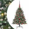 vidaXL Kunstkerstboom Groen 120 cm PVC en Plastic en Staal