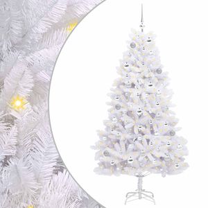 vidaXL Kunstmatige Inklapbare Kerstboom Wit 180 cm PVC en staal