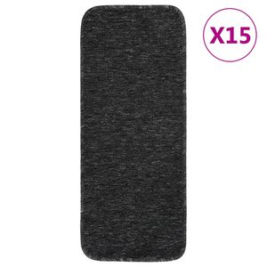 vidaXL Trapmatten 15 st anti-slip rechthoekig 60x25 cm antracietkleur