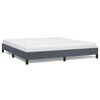 vidaXL Bedframe zonder matras donkergrijs 193x203 cm kingsize fluweel