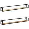 vidaXL Wandschappen 2 st 160 cm massief gerecycled hout