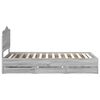 vidaXL Bedframe met lade Grijs Sonoma 75 x 190 cm Ingenieurshout